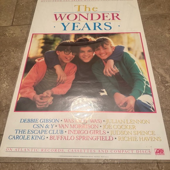 The Wonder Years 1989 Atlantic Records Promo Poster Rare Original Store‎ Display